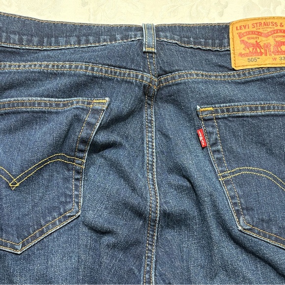 Levis Regular Fit 505 Jeans Size 33x30 Mens Blue Denim - Picture 3 of 8